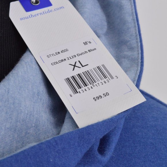 NEW Southern Tide Mens Hoodie Pullstring Blue - Picture 3 of 11